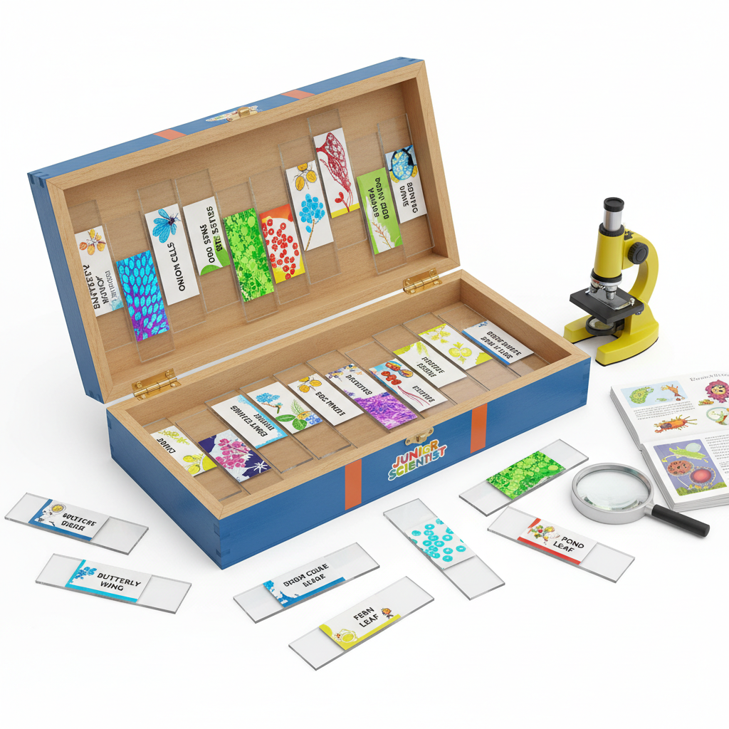 100 Microscope Slides with Specimens for Kids