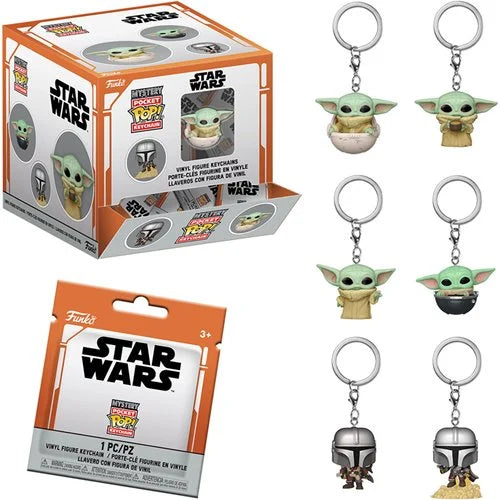 Star Wars: The Mandalorian Blind Funko Pocket Pop Key Chain Display Case of 12
