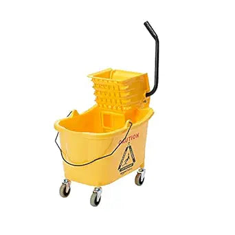 Commercial Side Press Wringer Floor Cleaning Mop Bucket on Wheels
