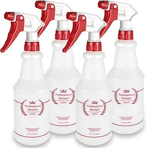 Uineko Plastic Spray Bottle (4 Pack, 24 Oz, All-Purpose)