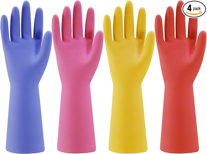 Rubber Kitchen Dishwashing Gloves