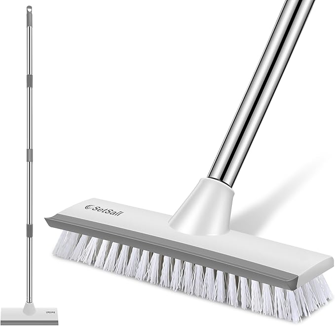 SetSail Floor Scrub Brush with 51-Inch Long Adjustable Handle