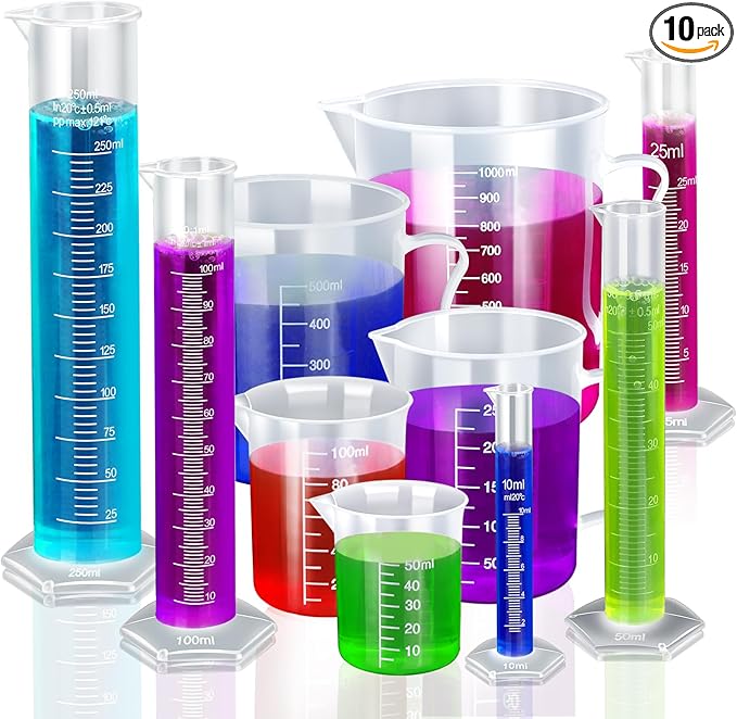 Teenitor Graduated Cylinder Plastic Beaker