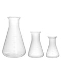 QWORK Plastic Conical Flask Set 50ml 100ml 500ml