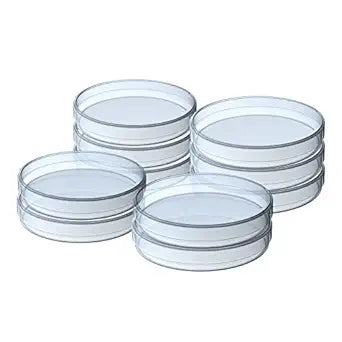 10 Pack Sterile Thick Plastic Petri Dishes with Lid