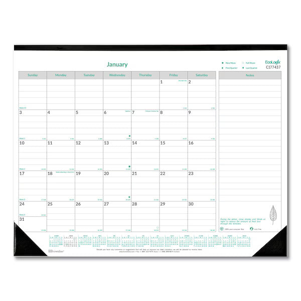Monthly Desk Pad Calendar