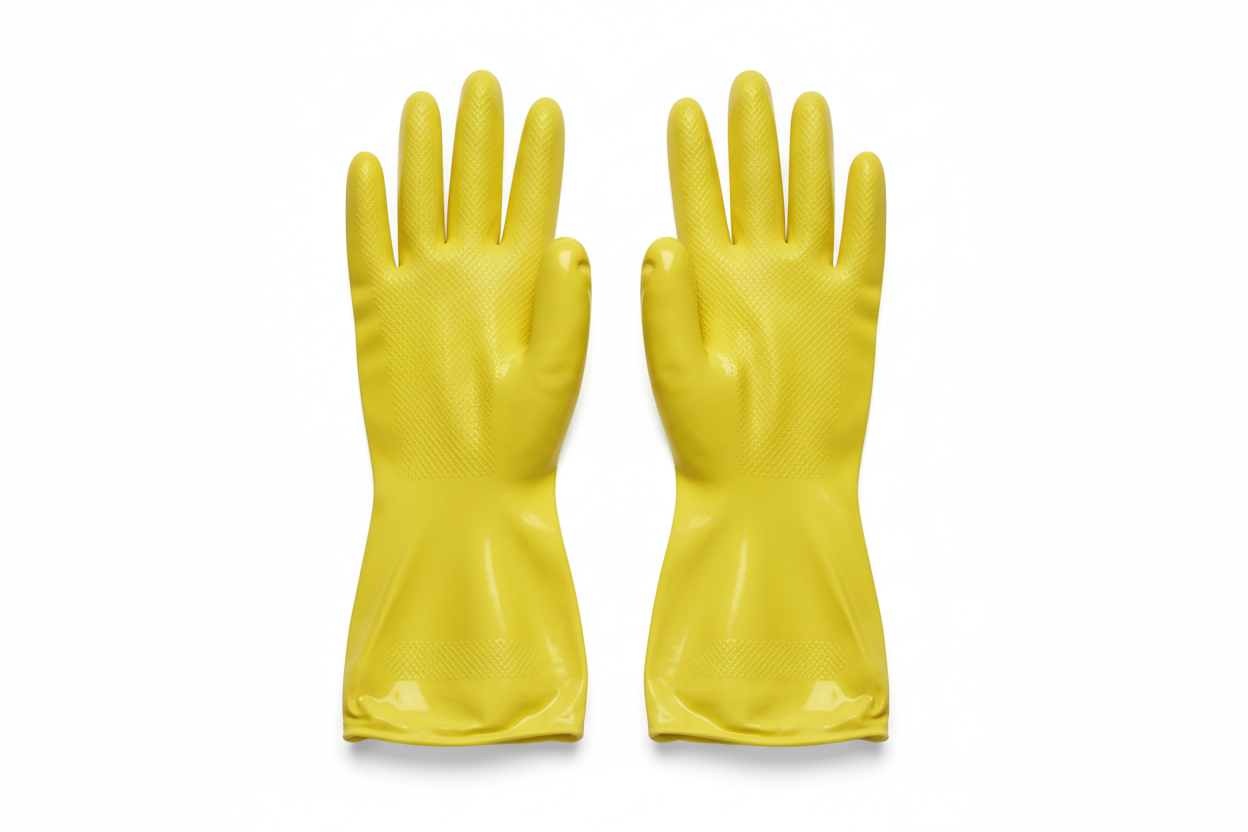 Rubber Kitchen Dishwashing Gloves